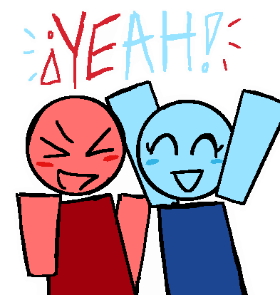 red and blue